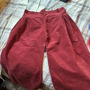 Red Wide-Leg Pants
